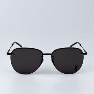 Saint Laurent Women BRAND NEW Sunglasses Black Aviator SL328/KM 001